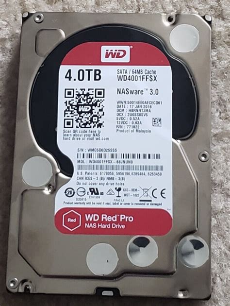 wd4001ffsx|WD Red Pro 4TB NAS Hard Disk Drive .